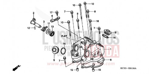 CYLINDER HEAD COVER XR400R3 de 2003